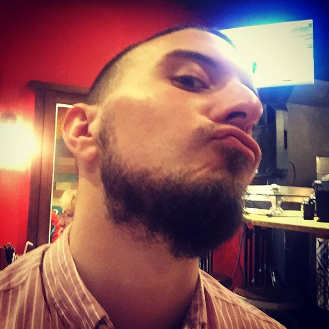 Jokey, pouty #decembeard selfie to mark my final day before I trim and tame the chin mane! Thanks everyone for your support! by @achouchane