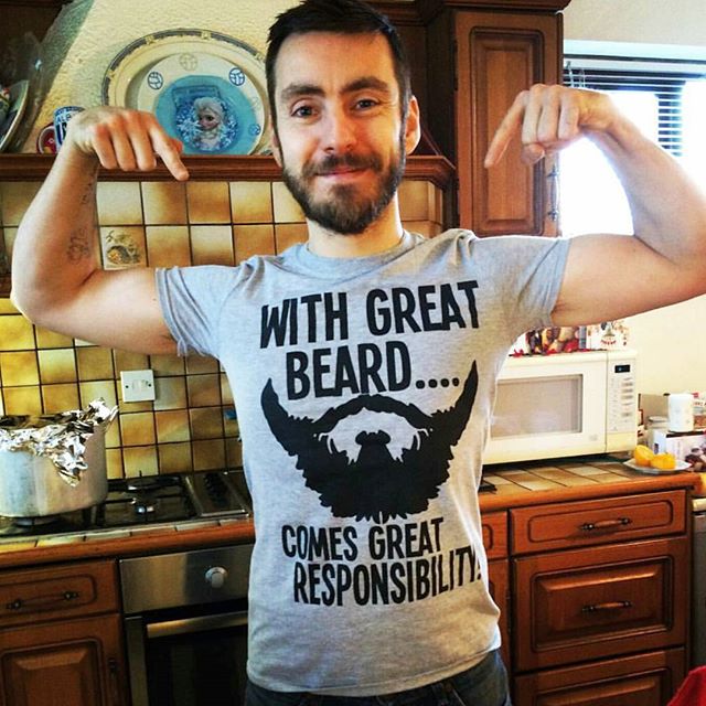 #GentOfTheDay @agdn1980 
@thecraigyb recognise this t-shirt? #WithGreatBeardComesGreatResponsibility

#RegalGentleman #gentleman #movember #tash #mustache #barber #barberlife #grooming #beard #beards #beardlife #bearded #beardgang #menswear #mensstyle #mensfashion #movember2015 #aw15 #ootd #Decembeard #decembeard2015 #moustache #dapper by @regalgentleman